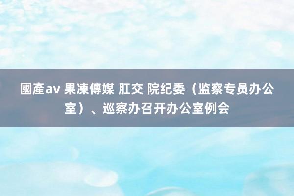 國產av 果凍傳媒 肛交 院纪委（监察专员办公室）、巡察办召开办公室例会